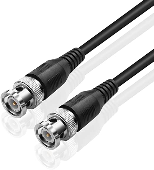 TNP BNC Cable (3 Feet) - BNC Male to Male Extension Connector Adapter RF Professional RG-58/U Grade Coaxial Wire Cord Cable Jack Plug for Video Security Camera CCTV Systems, Oscilloscope