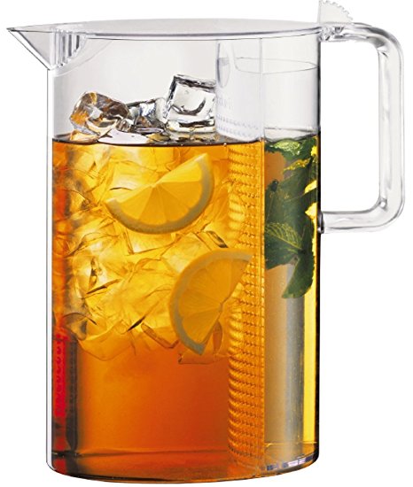 Bodum 10619-10, Ceylon Ice Tea Jug with Filter, 3.0 l, 101 oz., Clear