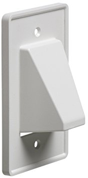 Arlington CE1-1 Recessed Cable Wall Plate, 1-Gang, White