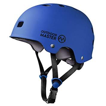 OutdoorMaster Skateboard Helmet - CPSC Certified Lightweight, Low-Profile Skate & Freestyle BMX Helmet with Removable Lining - 12 Vents Ventilation System - for Kids, Youth & Adults