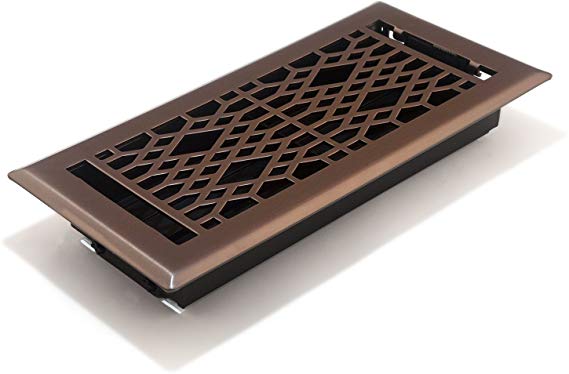 Accord AMFRLRBCA410 Cathedral Floor Register, 4-Inch x 10-Inch(Duct Opening Measurements), Light Oil-Rubbed Bronze