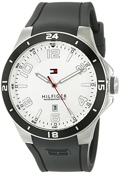 Tommy Hilfiger Men's 1790863 Sport Bezel and Silicon Strap Watch