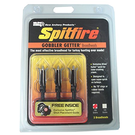 New Archery Products 100 Grain 3-Pack Spitfire Gobbler Getter