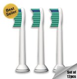 12x Generic Philips Sonicare Replacement Heads High Quality Compatible With Philips Toothbrush