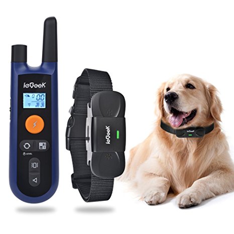 ieGeek Rechargeable Dog Training Collar, Remote Electronic Dog Collar with Beep / Vibration / Shock, No Bark E collar Waterproof for Small / Medium / Large Dogs Pets   Instructions