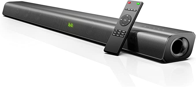 ULTIMEA 120W Soundbar für TV Geräte, TV Soundbar mit 6 EQ, Bluetooth Soundbar für Heimkino Soundsystem, TV Lautsprecher mit DSP/einstellbare Bass, ARC/Optisch/AUX/USB