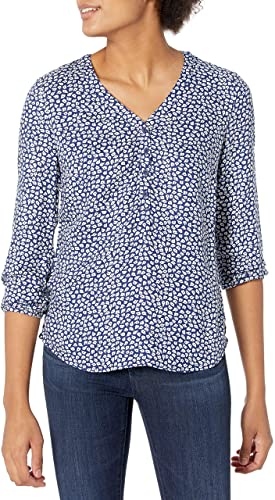 Amazon Essentials Women's 3/4 Sleeve Button Popover Shirt