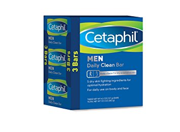 Cetaphil Men Daily Clean Bars, 13.5 Ounce, 3-Pack