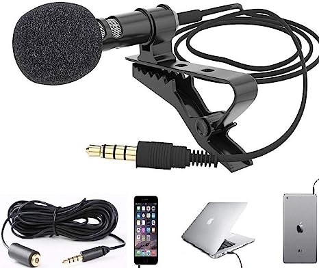 Socialite 3.5 mm Magic Microphone for Mac, PC, iPhone Android, Podcasting, Recording, Streaming, Comfortable Clip On Lapel Lavalier Mic with Extra Long 6.5 Ft Extension Cable, Just Plug and Play