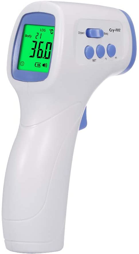Forehead Thermometer, Infrared Thermometer with Auto-Off, LCD Display, ˚C / ˚F Adjustable, Fever Alert, Non Contact Thermometer for Kids, Adult