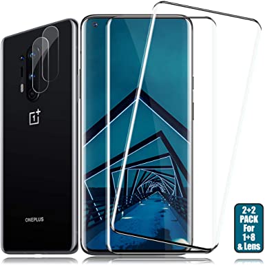 OnePlus 8 Screen Protector   Camera Lens Protectors by BIGFACE, [2   2 Pack] HD Clarity Premium Tempered Glass, 3D Curved Accuracy,Anti-Scratch,Anti Bubble Case Friendly Film