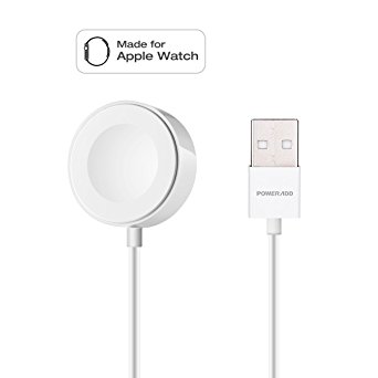 [ Apple MFi Certified ] Apple Watch Charger, Poweradd Apple Watch Magnetic Charging Cable 3.3 feet/1meter for iWatch 38mm & 42mm, Apple Wath Series 1 / 2 - 3.3ft/1m