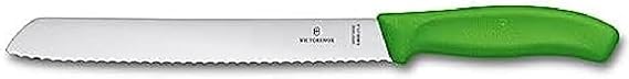 Victorinox 21 cm Serrated Edge Bread Knife Blister Pack, Green