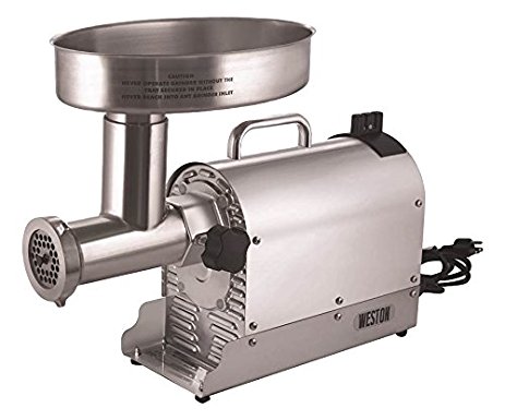 Weston (10-3201-W)  Pro Series Electric Meat Grinders (2 HP, 1500 Watts) - Silver