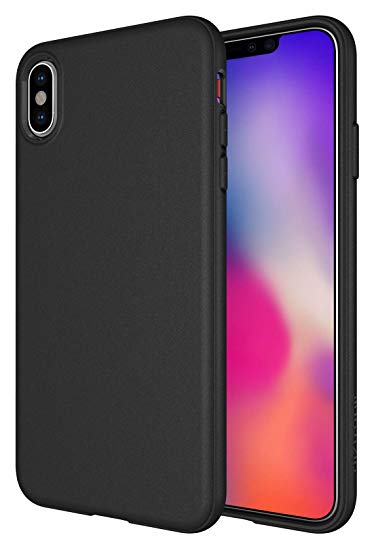 iPhone Xs Max Case, Diztronic Full Matte Soft Touch Slim-Fit Flexible TPU Case for Apple iPhone Xs Max (Matte Black)