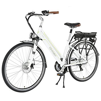 Onway 7 Speed 700C Woman City Electric Bicycle, 36V Brushless Motor, Removable Lithium Battery, 70038c Tire