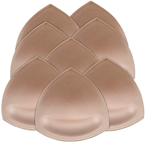 Bra Pads Inserts 4 Pairs, Women's Breathable Comfy Replacement Removable Sport Bra Push Up Pads Suitable for C cup and D cup