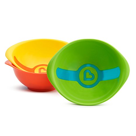 Munchkin White Hot Toddler Bowls, Red/Yellow/Green/Blue