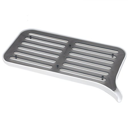 Hiware 2-in-1 Dish Rack and Drain Board with Pour Spout, Advantage Multifunctional Kitchen Storage