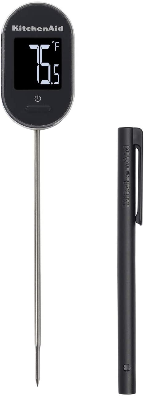 KitchenAid KQ904 Digital Instant Read Thermometer, TEMPERATURE RANGE: -40°F to 482°F, Black