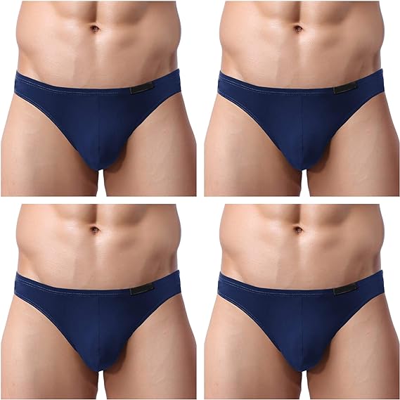 Avidlove Mens Bikini Underwear Low Rise Briefs Microfiber Underpants 4 Pack