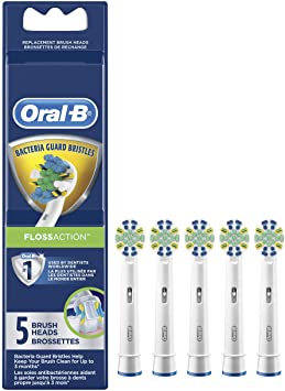 Oral-B FlossAction Electric Toothbrush Replacement Brush Heads Refill, 5 Count
