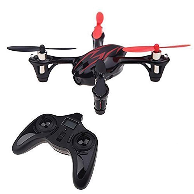 HUBSAN X4 H107C Drone 4 Channel 2.4GHz 6 Axis Gyro RC Quadcopter 480P Camera Mode 2 RTF (480P red Black)