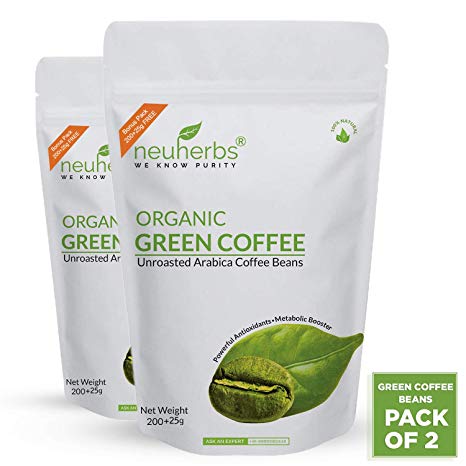 Neuherbs Green Coffee Beans for Weight Loss 200g 25g Free (Pack of 2)