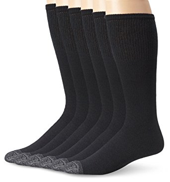 Fruit Of The Loom Men's 6 Pack Over the Calf Tube Socks