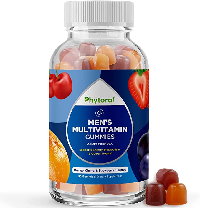 Natural Multivitamin for Men Gummies with Zinc - Men’s Multivitamin Gummy with Vitamin D C A Iron & Biotin - Mens Multivitamins Gummies with Vitamin B6 & Vitamin B12 for Full Mens Health Supplement