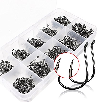 Goture Small Size Black Carbon Steel Fishing Hooks Have Different Size Set Fishing Gear Equipment Accessories