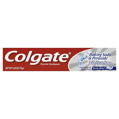 Colgate Baking Soda and Peroxide Whitening Brisk Mint Toothpaste, 2.8 Ounce