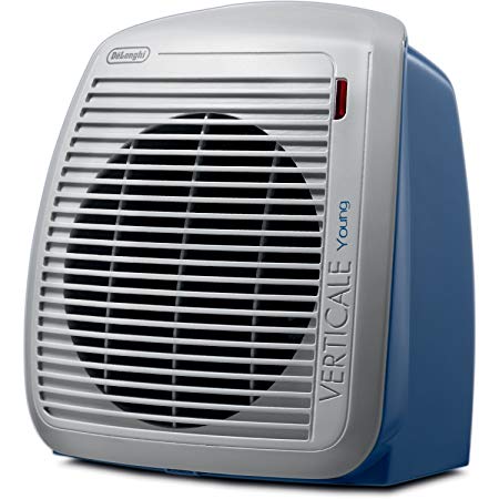 DeLonghi QUIET 1500-Watt Fan Heater with 2 Heat Settings and Built-In Safety Features