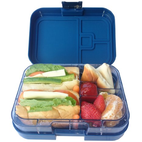 Yumlock Leakproof Bento Lunch Box Meal Container with 4 compartments Legato Blue