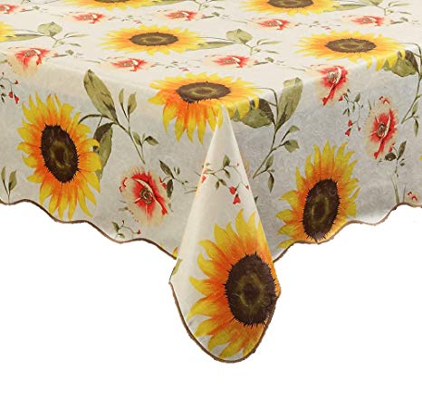Artisan Flair AF5472-001 Sunflower Indoor Outdoor Vinyl Tablecloth Oblong(rectangle)-54" x 72"