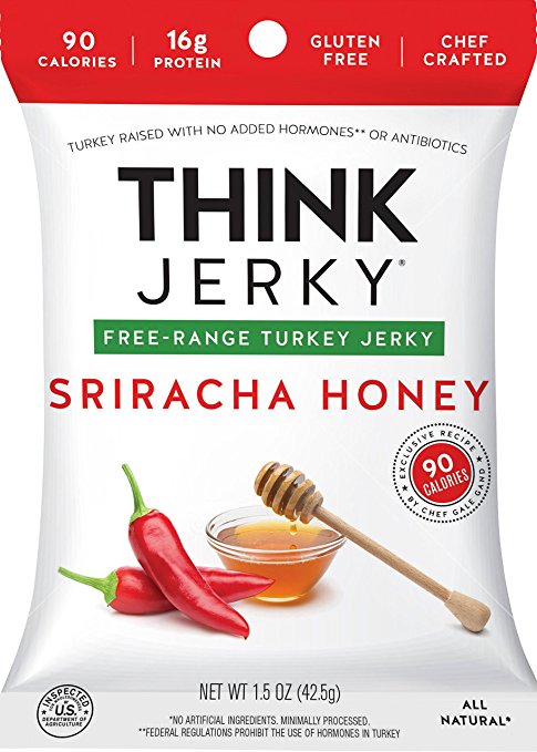 Think Jerky Sriracha Honey Free-Range Turkey Jerky (Pack of 5)