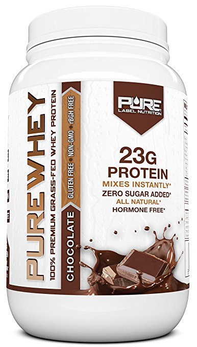 Grass Fed Whey Protein Powder | Chocolate 2lb Whey from Grass Fed California Cows | 100% Natural Whey w/ No Added Sugars | rBHG Free + GMO-Free + Gluten Free + Preservative Free | PURE Whey