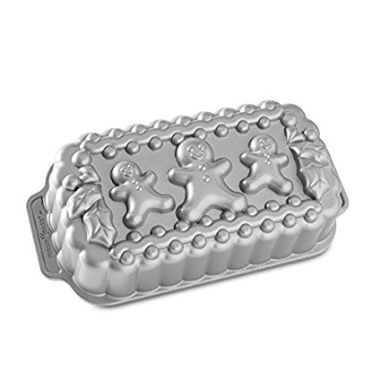 Nordic Ware Gingerbread Family Loaf Pan, Metallic