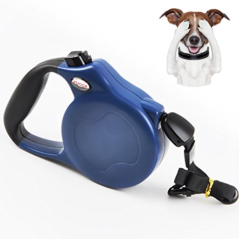 Retractable Dog Leash for Large Dogs, Supports to 110 Pounds Nylon Ribbon Extends up to 26 Feet