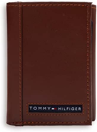 Tommy Hilfiger Mens Leather Trifold Wallet Tri-Fold Wallet