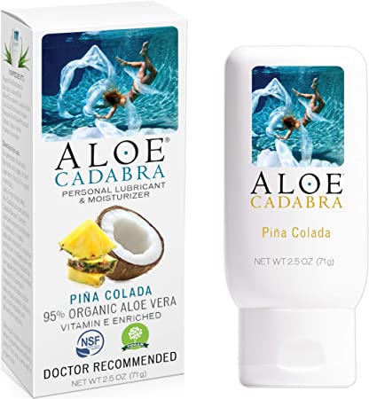 Aloe Cadabra Organic Lubricant Pina Colada 2.5 oz Bottle