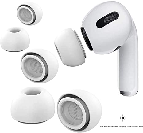 Airpod Pro Replacement Earbud Tips Covers for Apple Airpods 3 - Small, Medium and Large (White)