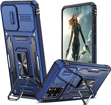 LeYi S20 Plus Phone Case, Samsung Galaxy S20 Plus Case with Slide Camera Cover, 360 Full Body Military-Grade Phone Case with Kickstand for Samsung S20 Plus, Navy Blue