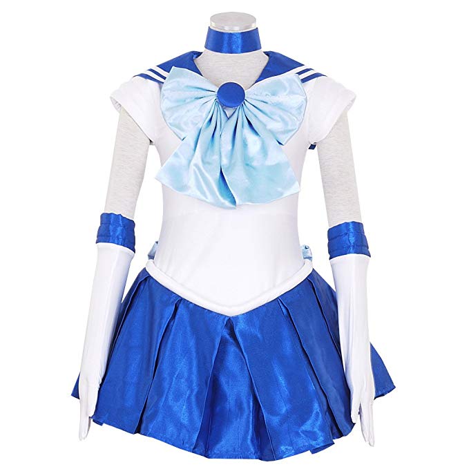 CG Costume Women's Sailor Moon Ami Mizuno Sailor Mercury Cosplay Costume