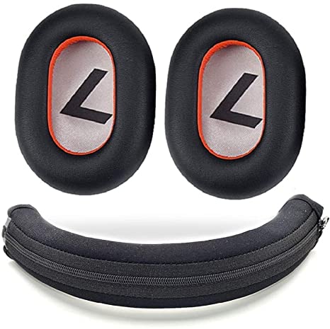 VEVER Replacement Ear Cushions Pad Earpads for Plantronics Backbeat Pro 2 Noise Cancelling Headphones (with VEVER Logo Package) (Brown) (Black Set)