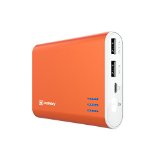 Jackery Giant Dual USB Portable Battery Charger and External Battery Pack for iPhone iPad Galaxy and Android Smart Devices - 12000 mAh Orange