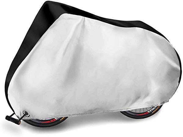 Adoric Bike Cover Waterproof Outdoor Bicycle Cover,190T Nylon Portable Anti Dust Rain UV Protection Heavy Duty Cover for Mountain Road Electric Bike with Lock-Holes and Storage Bag-XL