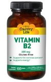 Country Life Vitamin B-2 -- 100 mg - 100 Tablets