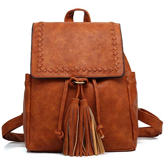 Kenox Vintage PU Leather Women Small Backpack Purse Fashion Mini Travel Bag for Girls