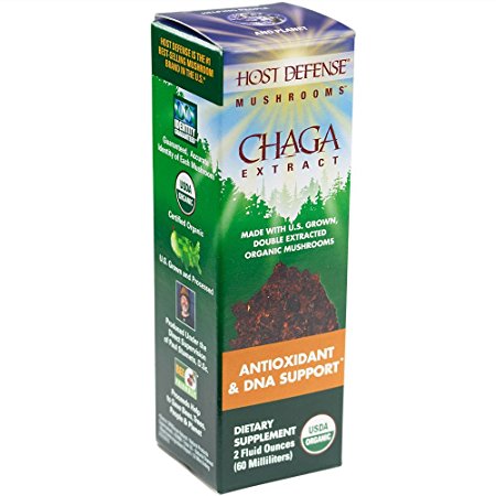 Host Defense - Chaga Extract, Mushroom Antioxidant & DNA Support, 60 Servings (2 oz)